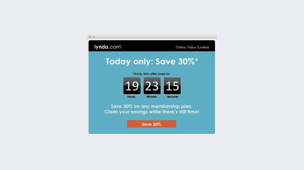 We have all encountered websites that have tried to rush us into making a decision with untrue deadlines.