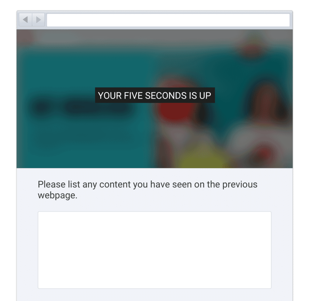 An example 5-second survey