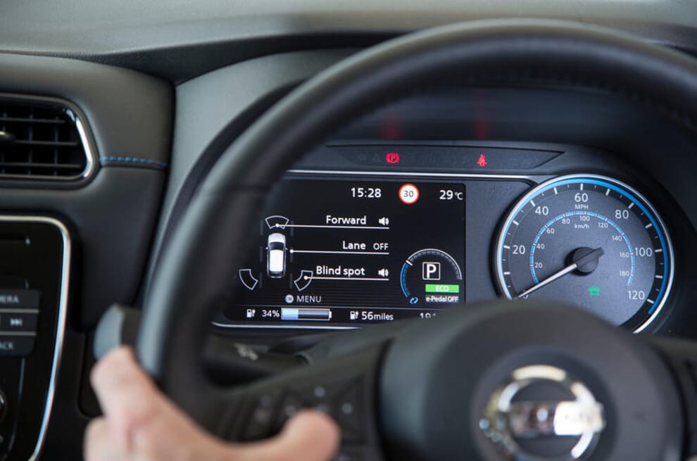 A Nissan Leaf knows the speed limit, but cannot match the speed limiter to it automatically. That requires constant adjustment to the speed limiter by the driver.