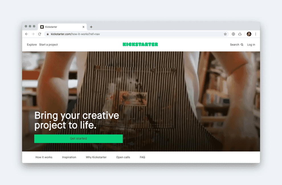 Launching a software as a service platform via Kickstarter.
