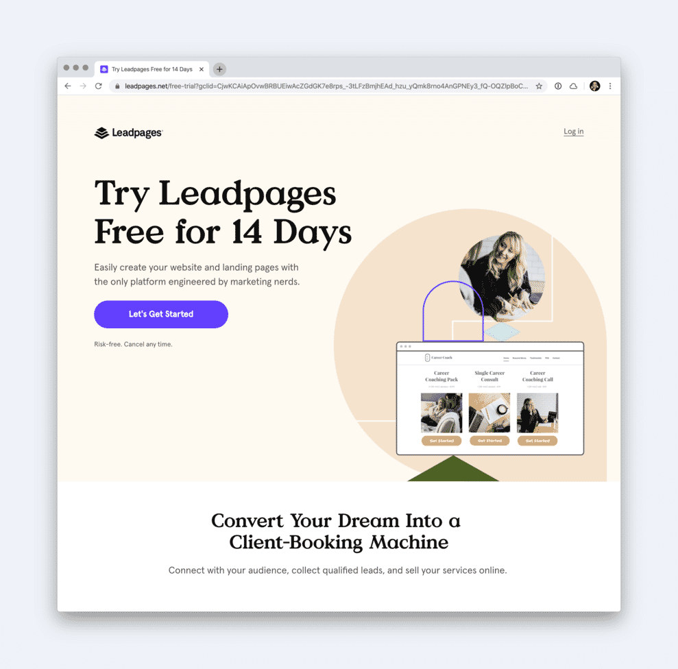 Leadpages Homepage
