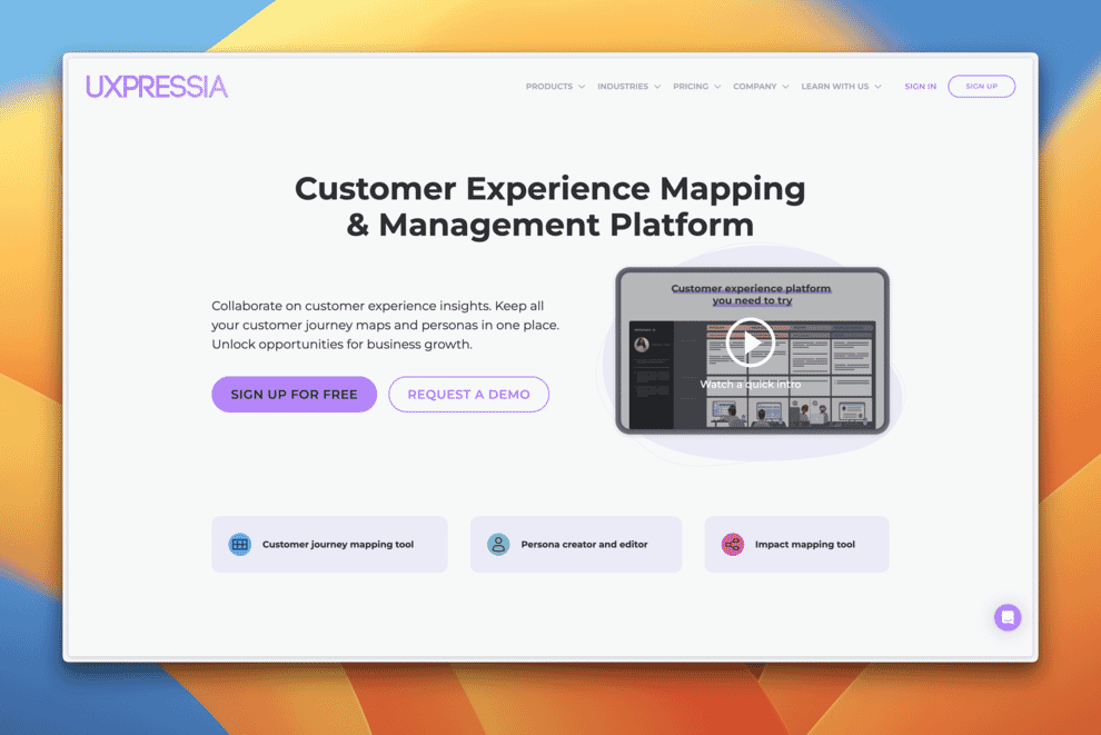 Uxpressia homepage