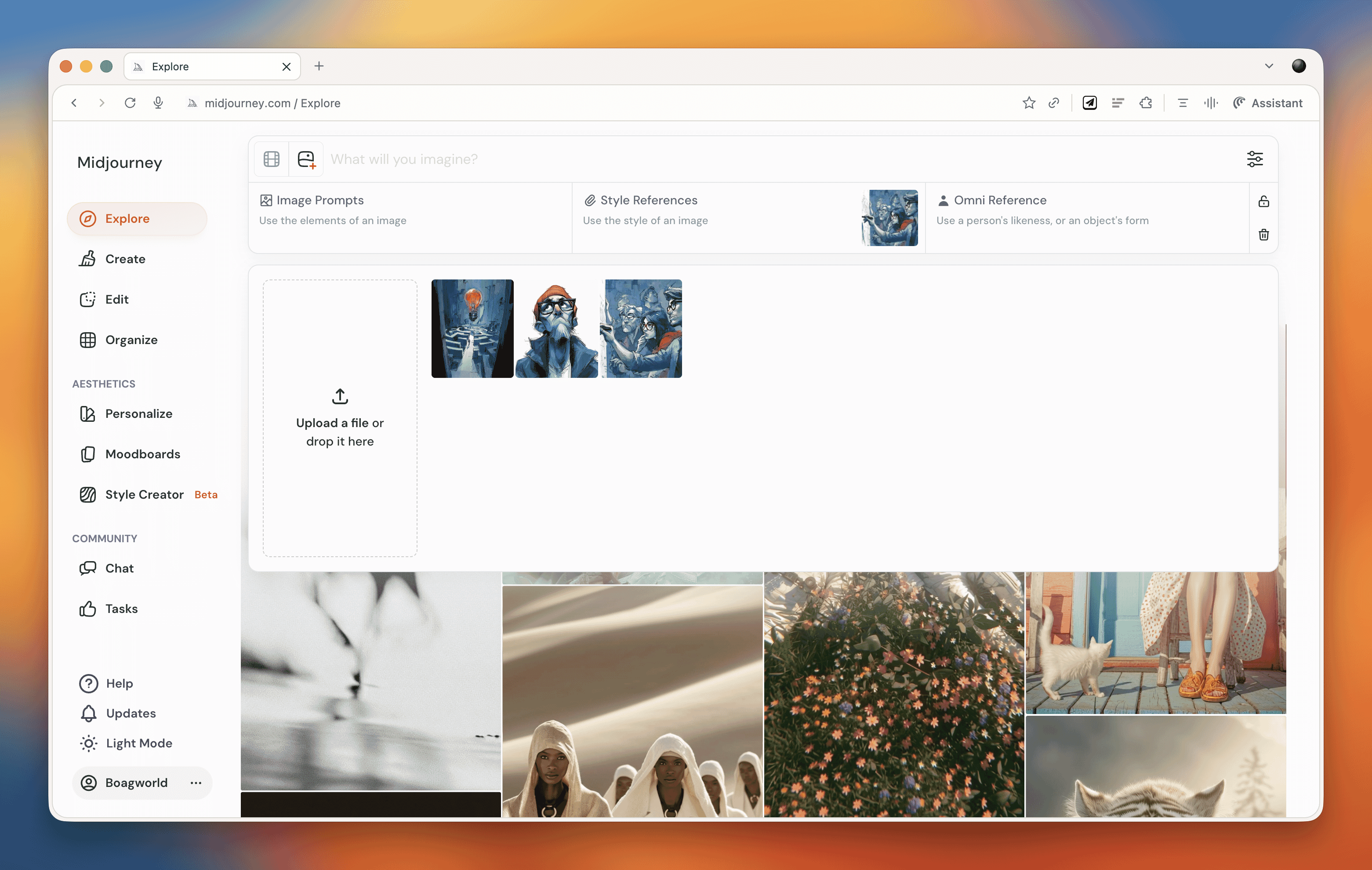 I use a style reference image to keep my website illustrations consistent.