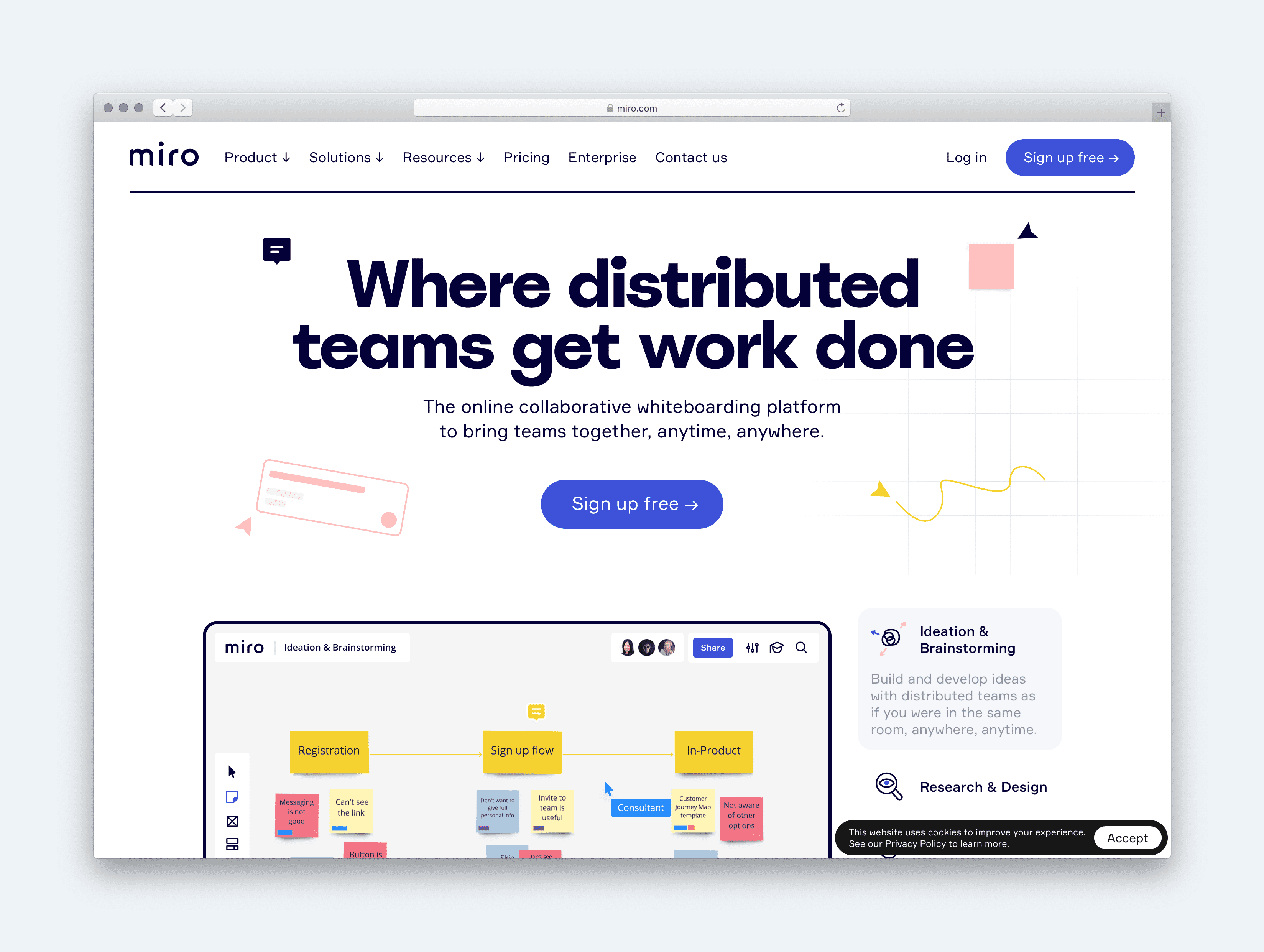 Miro is often used for UX workshops