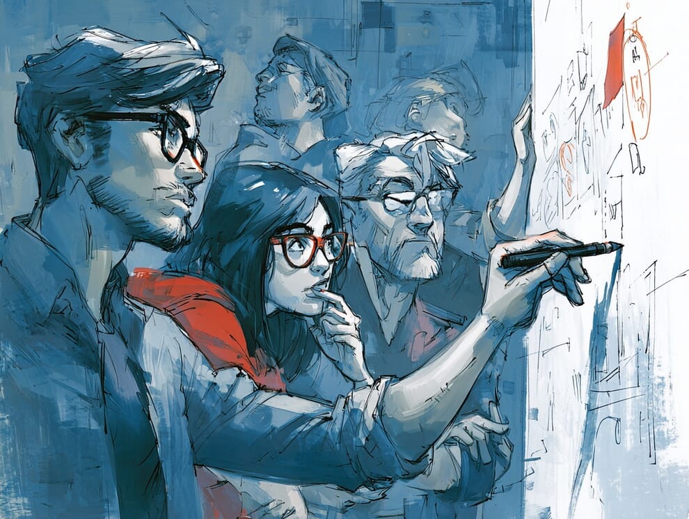 A UX consultant works with a group of in-house UX designers. 