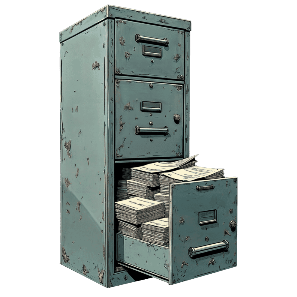 Filing cabinet of articles