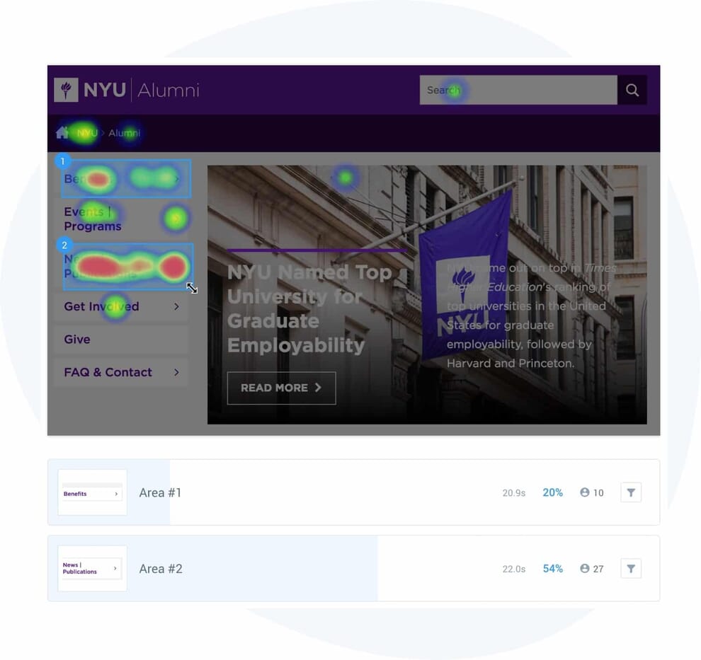 Example first-click survey
