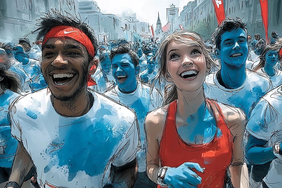 People on a fun run.
