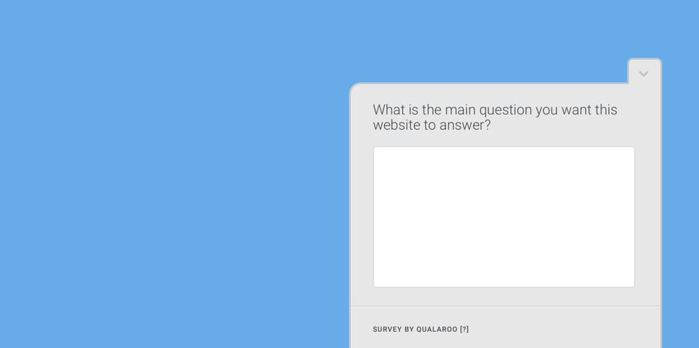 A one question survey.