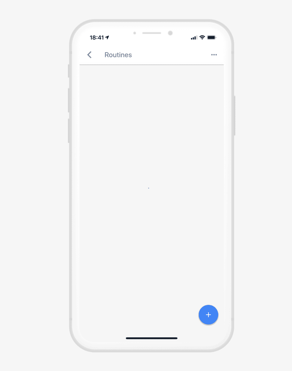 Blank screen on the Google Home App.